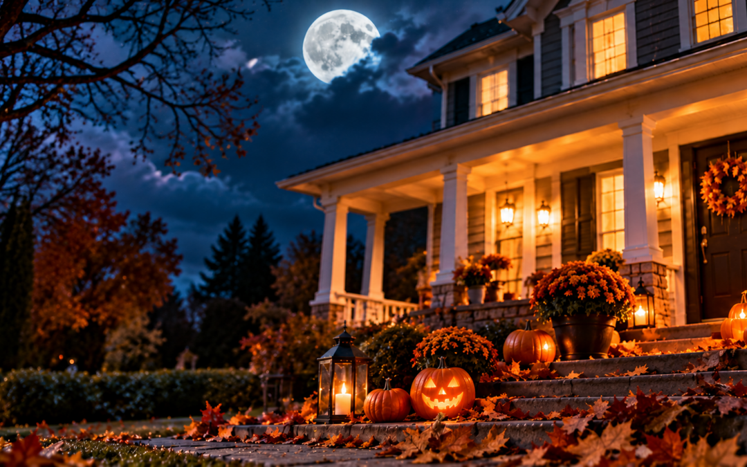 house, deer, fall, night, car